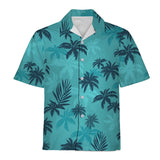 Summer men's beach cardigan men's short sleeved Hawaiian shirt