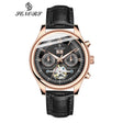 SenorsSN170 Automatic Mechanical Watch Men Luxury Military Leather Wrist Watch Man Clock Fashion Chronograph Wristwatch - Emete store