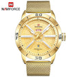 NAVIFORCE Mens Watches Top Brand Luxury Sport Watch Mesh Steel Date Week Waterproof Quartz Watch for Men Clock Relogio Masculino - Emete store