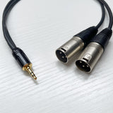 3.5mm 1/2 conversion dual XLR cable, 3.5 pairs of dual XLR male and female three core to two XLR male and female audio cable