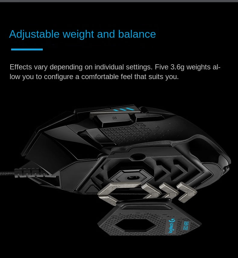 Logitech G502Hero Dominator Cable Gaming Mouse G502SE Esports PUBG RGB Backlight - Emete store