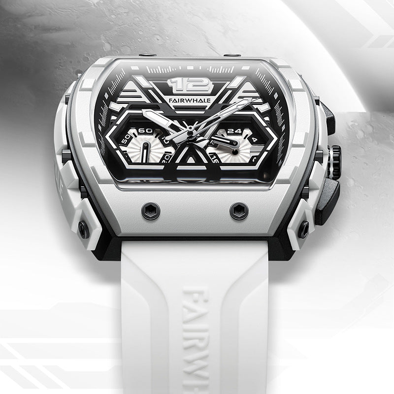 Men's multi-functional cool three eye shaking sonic explosive casual quartz wristwatch - Emete store