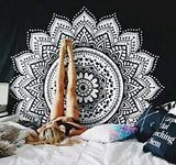 Printed Lotus Tapestry Bohemia Boho Mandala Tapestry Wall Hanging For Wall Decoration Hippie Tapestry Beach Towel Yoga Mat