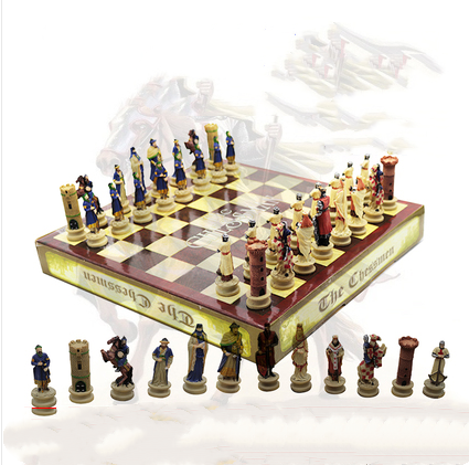 Newest Design Leather Chess Movie Theme Resin Doll Chess