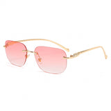 New Square Leopard Head Sunglasses Fashion Trend For Men And Women