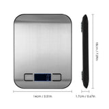 5/10KG Digital Kitchen Scale Stainless Steel Portable Kitchen Food Scale LED Display Electronic Jewelry Baking Weight Scales