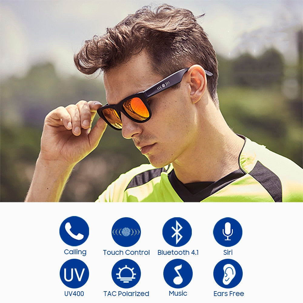 VIVIBEE Bone Conduction Sunglasses Music Zungle 2019 Trending Products Smart Men Bluetooth Women Polarized Audio Sun Glasses - Emete store