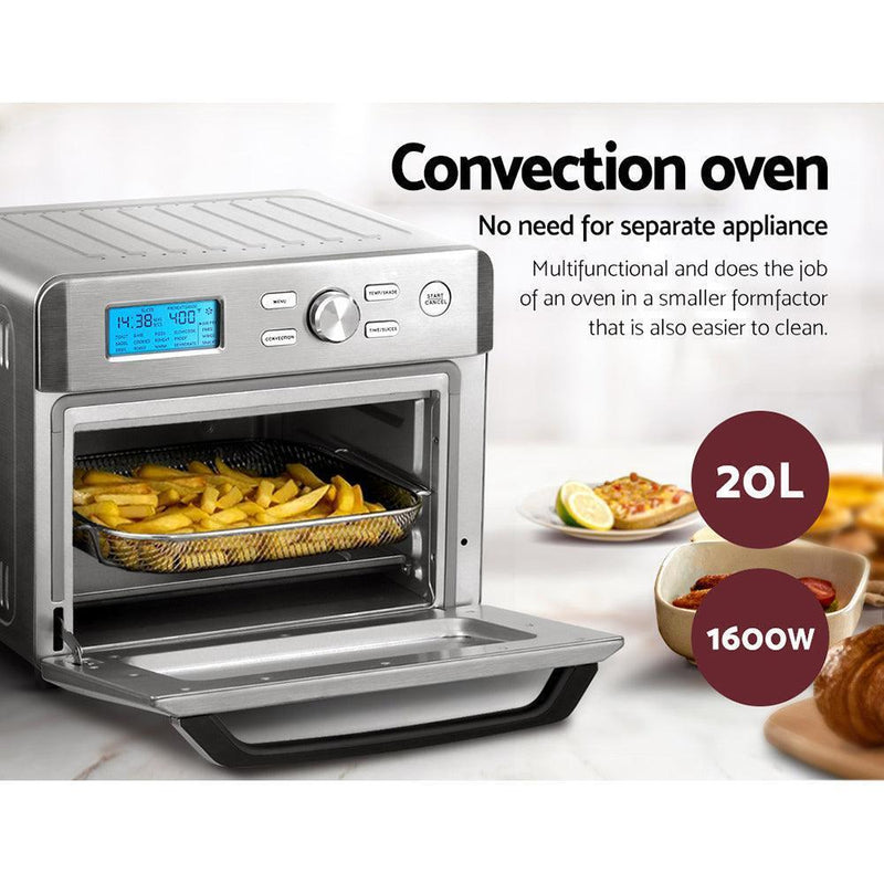 Air Fryer Convection Oven LCD Fryers Kitchen Cooker Accessories -20L