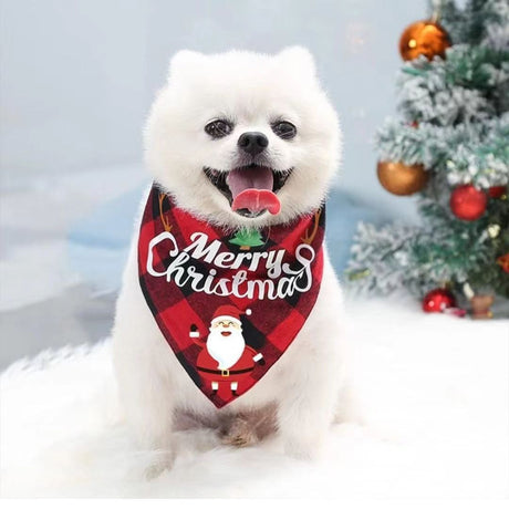 Christmas Day Border Protection Pet Small, Medium, and Large Dogs, Dogs, Cats, Teddy Triangular Towels, Water Jars - Emete store