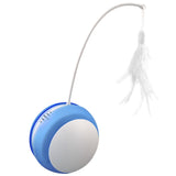 Funny Cat Toy Tumbler Swing Toys For Cats Kitten Interactive Balance Car Cat Chasing Toy Funny Sound And Light Feather Toy - Emete store