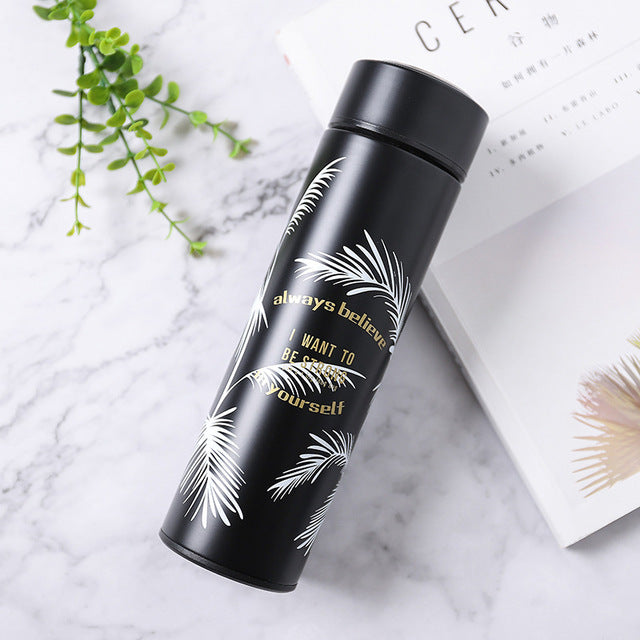 Feather Stainless Steel Vacuum Flasks Tumbler Coffee Travel Mug Thermos Thermal Water Bottle for Tea Car Cup