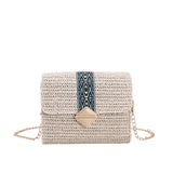 Simple Woven Messenger Hand Bag Small Square Bag - Emete Store