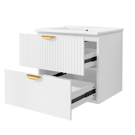 Best Online Shop in Australia - Modern 24" White Bathroom Vanity - Emete store