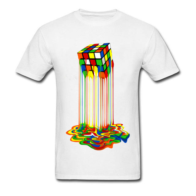 Good Quality Cube T-Shirts Rainbow Abstraction Cube Sheldon Cooper T Shirt Big Discount Best Tee Shirt Women Men Funny Tops Tee