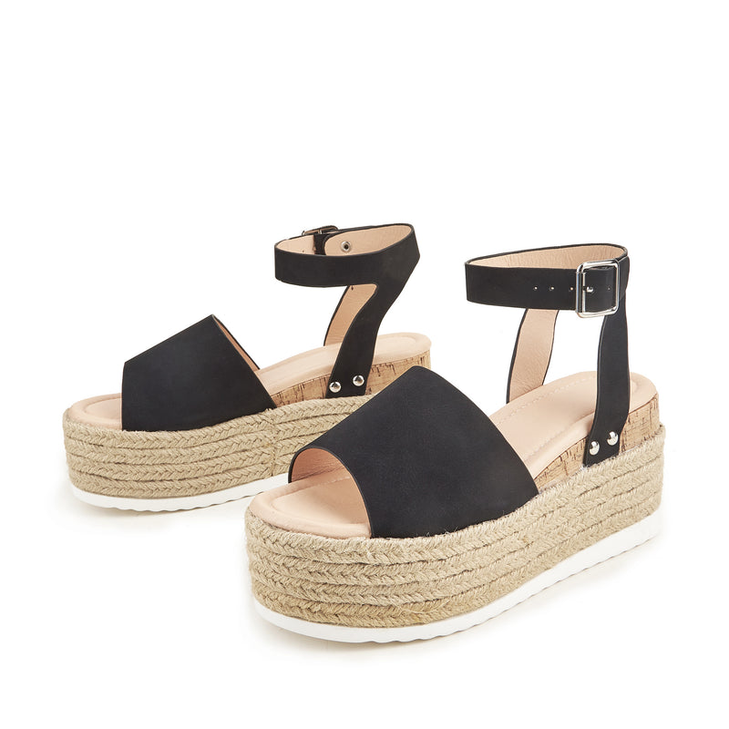 Hemp Rope Wedge Platform Sandals - Emete Store