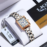 Lige Square Ladies Quartz Watch Beautiful Waterproof Watch - Emete store