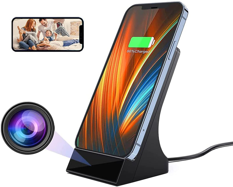 Wireless Charger with 1080P HD Spy Hidden Camera