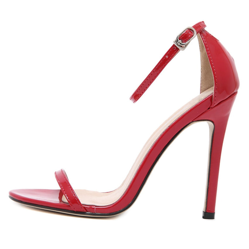 Red Peep Toe Stiletto Heels for Weddings - Women's Shoes eprolo