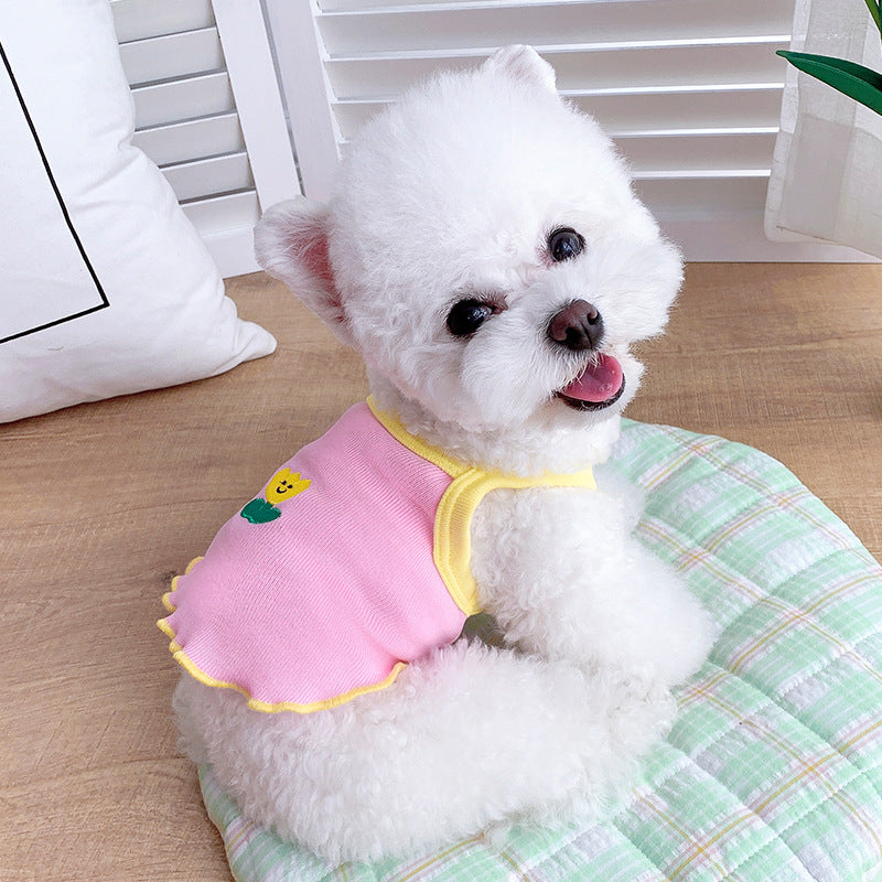 Mile Pet Dog Slim Summer Sheer Schnauzer Pome Teddy Small Dog Bears Cat Clothes - Emete Store