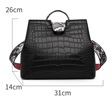 Bold & Bossy: Croc Chic Tote ladies handbag large capacity - Emete Store