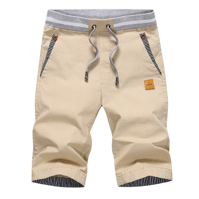 Mens Beach Pants Summer Casual Pants Pure Cotton Quick Drying Mens Shorts Sports Large Beach Pants Men