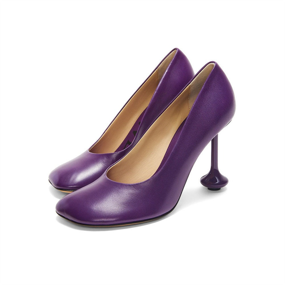 High-heeled special mouth round shoes - Emete Store