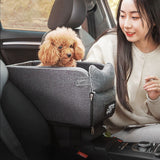 Puppy Cat Bed Car Console Pet Litter Portable Car Handrail Dog Cat Mat Travel Bed Safety Pet Seat - Emete store