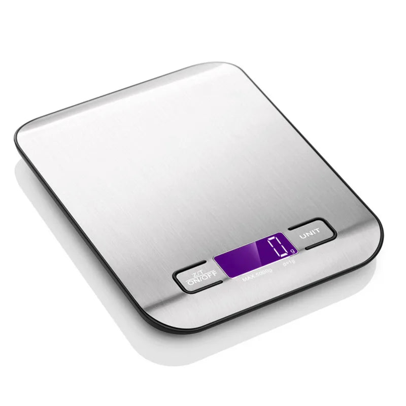 5/10KG Digital Kitchen Scale Stainless Steel Portable Kitchen Food Scale LED Display Electronic Jewelry Baking Weight Scales