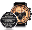 Men Watch Engrave Personal Engraving free Family Birthday Gift for Son Dad Husband Quartz Wristwatches Male Wristwatch Logo - Emete store
