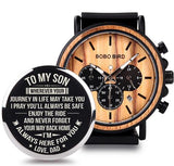 Men Watch Engrave Personal Engraving free Family Birthday Gift for Son Dad Husband Quartz Wristwatches Male Wristwatch Logo - Emete store