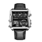Lige New Electronic Quartz Dual Display Watch Men's Waterproof Watch Multi-Function Electronic Watch Quartz Watch - Emete store