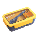 Portable hand-held lunch box with compartments microwaveable lunch box simple light meal lunch box