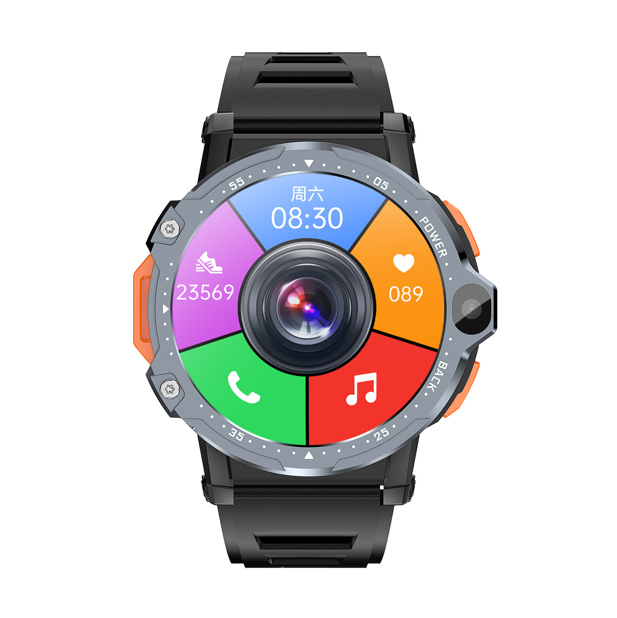 AP6 Smart Watch Dual Camera 4G Plug in Card WIFI Internet Heart Rate Blood Pressure Blood Oxygen Monitoring - Emete store