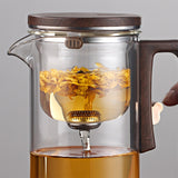 Xiaoman Waist new rodless elegant cup, one click magnetic suction filter glass tea pot, automatic tea separation tea cup