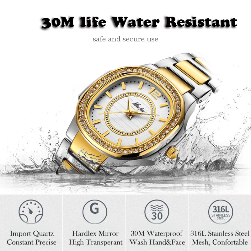 Missfox 2549 Women Watches Women Fashion Watch Geneva Designer Ladies Watch Luxury Brand Diamond Quartz Gold Wrist Watch Gifts For Women - Emete store