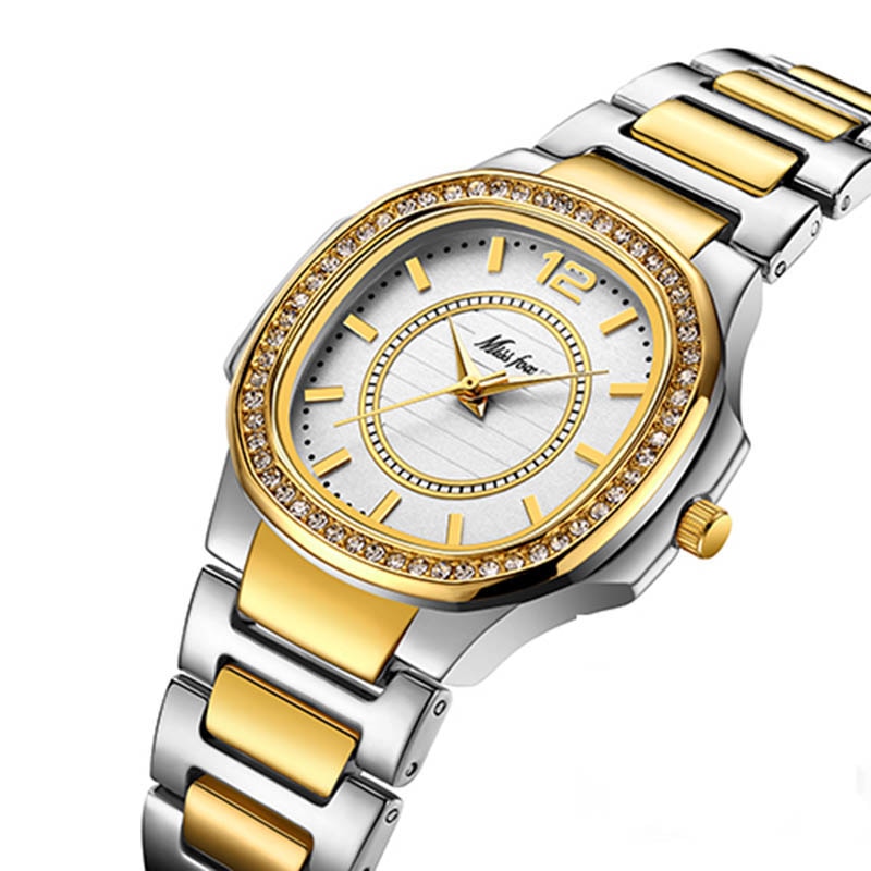 Missfox 2549 Women Watches Women Fashion Watch Geneva Designer Ladies Watch Luxury Brand Diamond Quartz Gold Wrist Watch Gifts For Women - Emete store