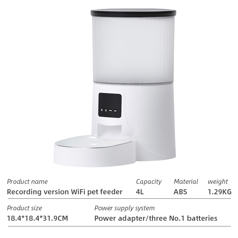 Wifi Smart APP Pet Feeder Household use Microchip Dog Automatic Pet Feeder Automatic Pet Feeder - Emete store