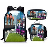 New 3PC-SET Skibidi Toilet Man Backpack Custom Game Peripheral Schoolbags For Primary Secondary School Teenage