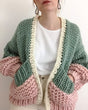 Boho Inspired HANDMADE cardigan puff sleeve women cardigan women warm winter cardigans sweaters new fashion knitwear outwear - Emete Store