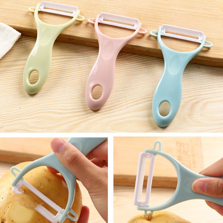 Scraping vegetable peeler