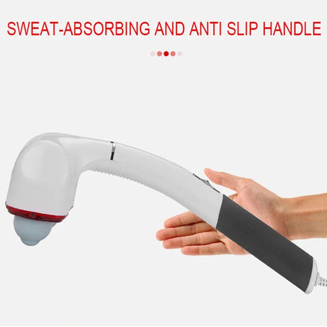 Electric Handheld Massager Hammer Vibrating Back Muscle Relax Neck Body Cervical Vertebra Relax Stick Roller with 2 Massage Head - Emete store