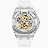 Fully automatic mechanical watch for men fashionable multi-color silicone tape waterproof watch - Emete store