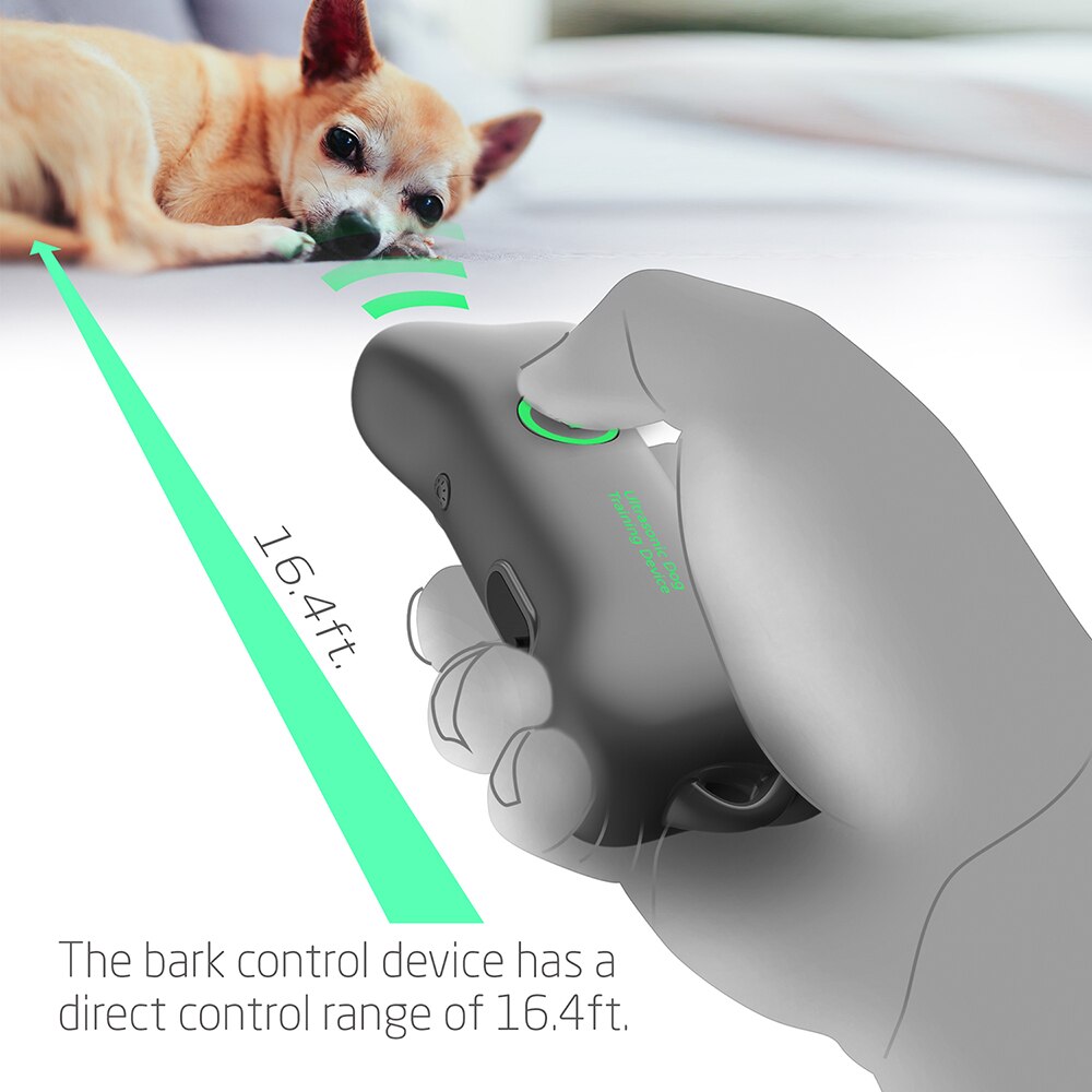 Ultrasonic Dog Repeller Rechargeable Anti Barking Pet Control Device Hand-Held Dogs Behavior Training Tool - Emete store