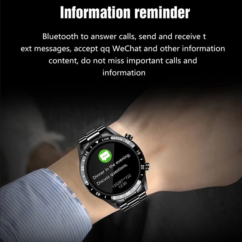 Multifunctional Smart Watch Bluetooth Call Pedometer Blood Pressure Heart Rate Detection Waterproof Watch - Emete store