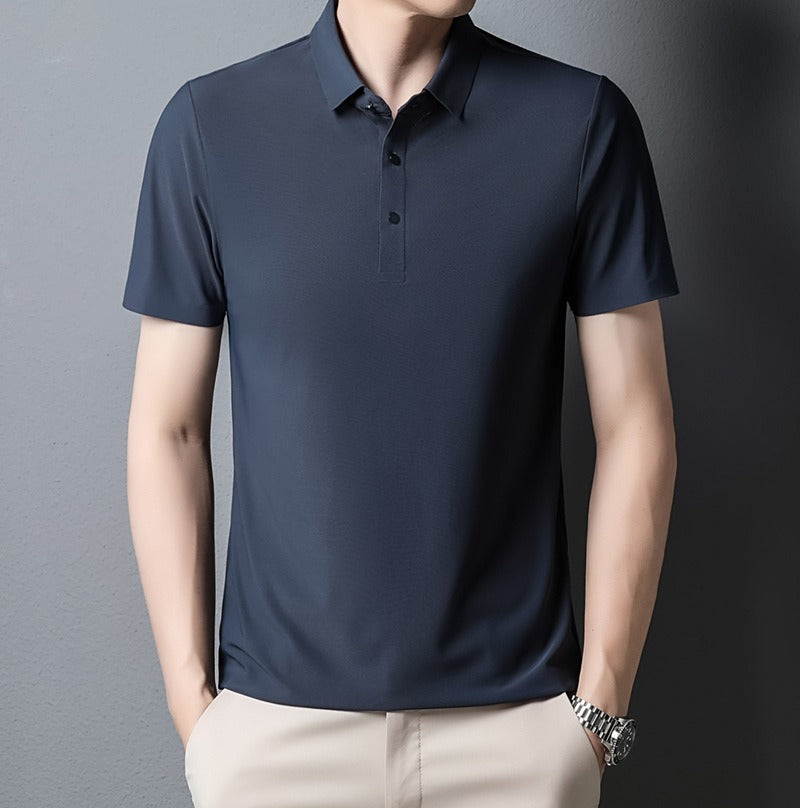 POLO shirt men's light business short sleeved Paul shirt loose fitting T-shirt Father's Day