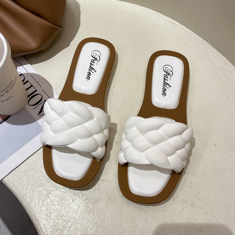 New Style Sandals And Slippers Casual All-Match Non-Slip Flat Slipper Women's Outer Wear Sandals