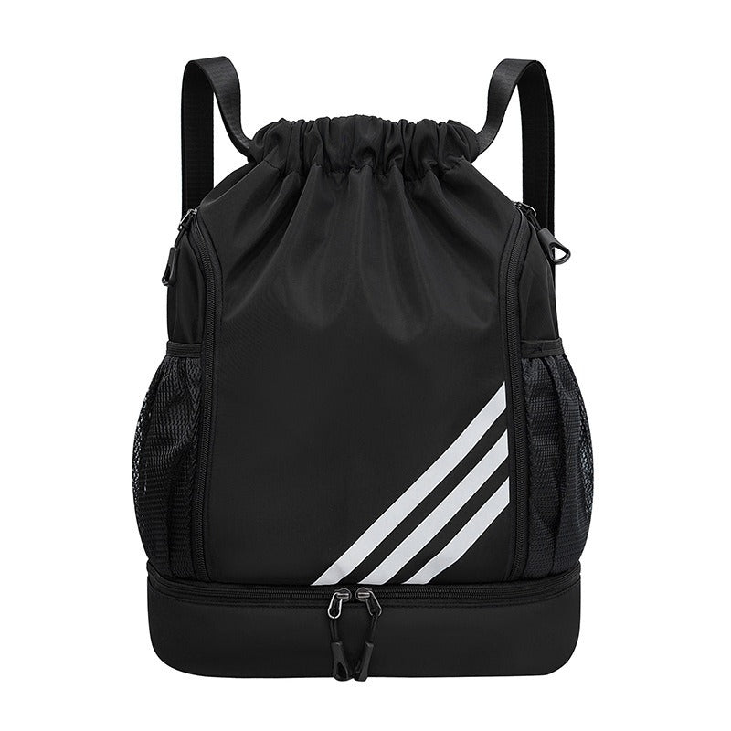 Thickened backpack, large capacity, ultra-light dry and wet separation sports swimming bag, drawstring training backpack