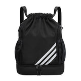 Thickened backpack, large capacity, ultra-light dry and wet separation sports swimming bag, drawstring training backpack