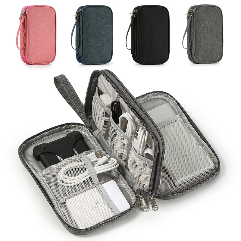 New Flat Digital Multifunctional Portable Travel Data Cable Storage Bag