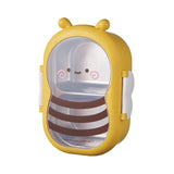 Food grade cute little bee stainless steel insulation compartment lunch box bento lunch box